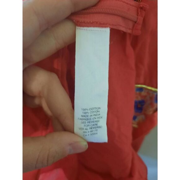 FREE PEOPLE Size 4 Red Gold Tank Top Tie Back - Picture 4 of 4